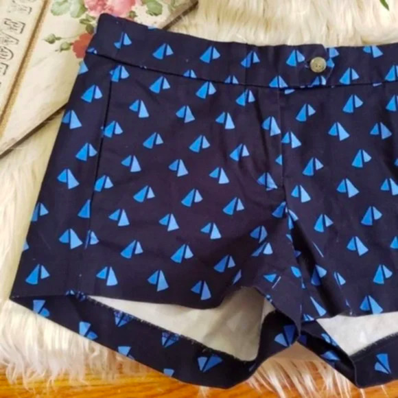 J.Crew factory Stretch Dark blue with light blue triangle prints 0 - Picture 5 of 5